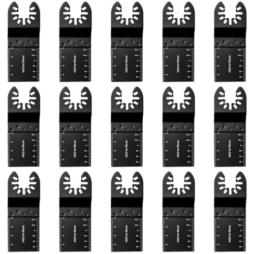 Oscillating Tool Blades, 15Pcs Multi Tool Blade, Oscillating Saw Blades, Multi Tool Blades Wood and Metal, for Cutting Wood, Metal, Plastic, Oscillating Tool Accessories