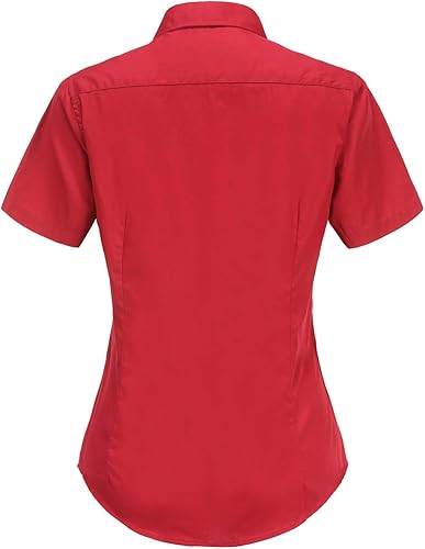 Miniatura 2 de Women Short Sleeve Button Down Shirts Cotton Camisa Manga Corta para Mujer