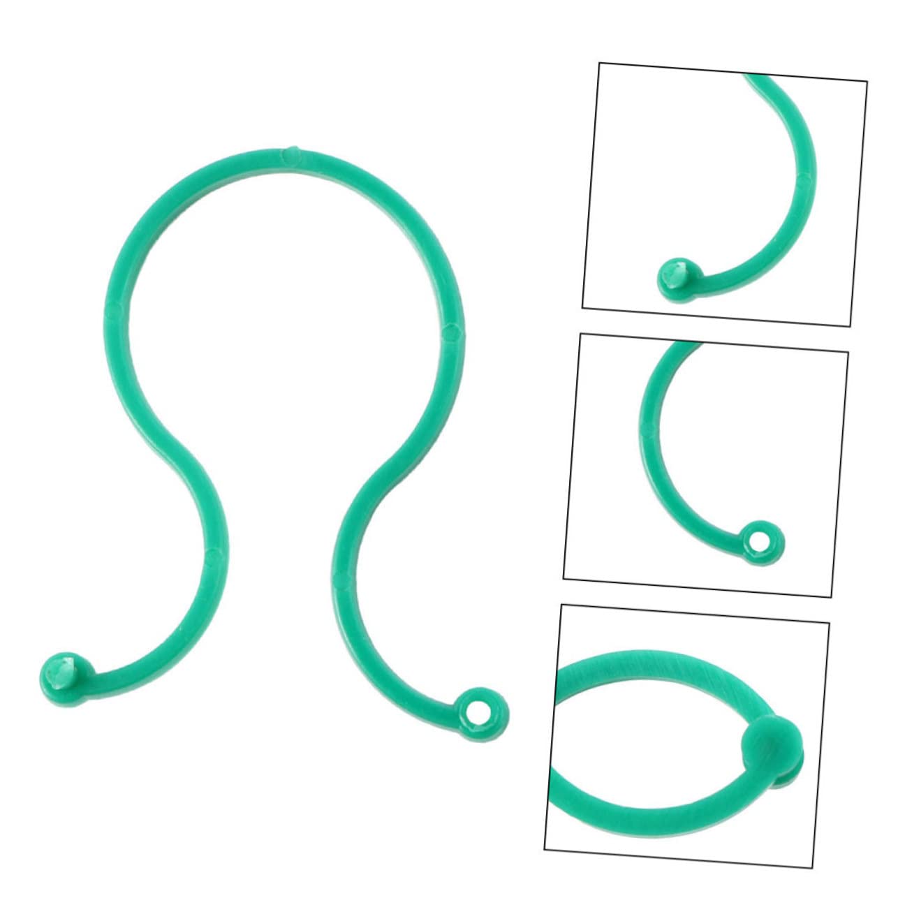 VANZACK 5 Sätze Pflanzenclip Gartenbefestigung Gartenpflanzenclips Stützen Pflanzenständer Pflanzenclips Clips Große Gartenbefestigungspfähle Reben Gartenstammclips Grüner 100 Stück * 5