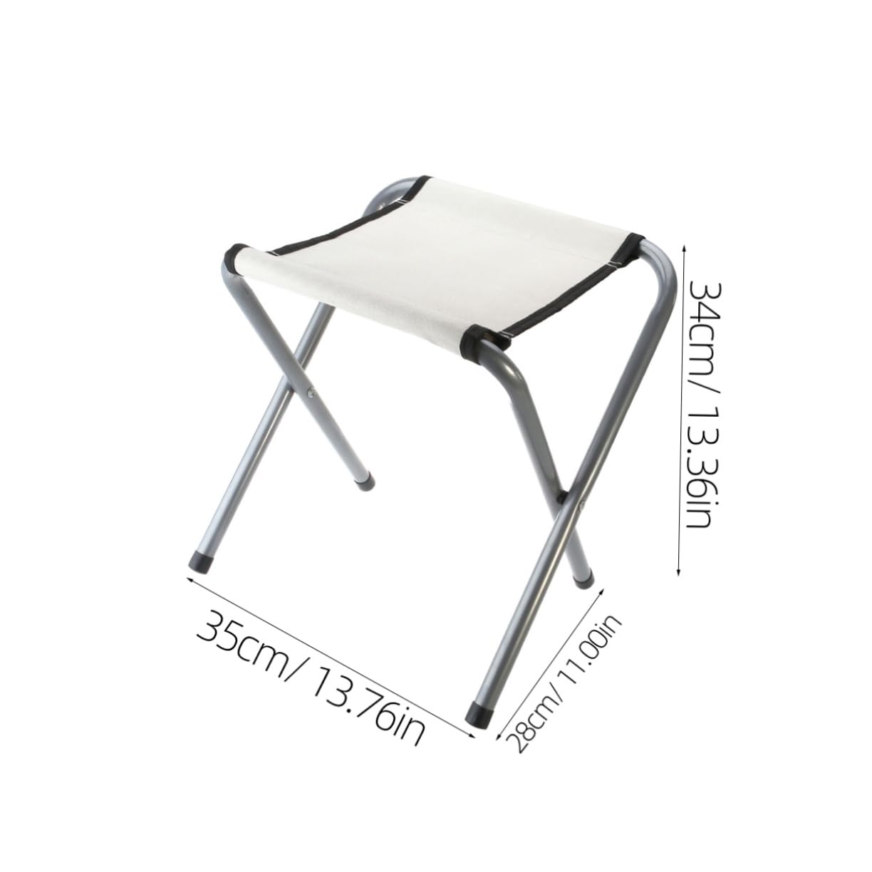 Abaodam Portable Folding Stool Lightweight Collapsible Camping Chair for Outdoor Activities Travel Fishing and Picnics White Durable Design Easy Setup Versatile Use