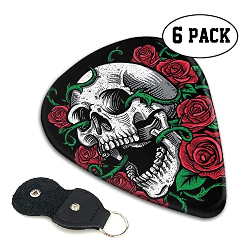 FUCVNPZ Lot de 6 médiators en celluloïd, motif tête de mort rose, pour guitares acoustiques, électriques, basses ou… - Les Beatles, Paul McCartney, John Lennon, RIngo Starr, George Harrison FUCVNPZ Lot de 6 médiators en celluloïd, motif tête de mort rose, pour guitares acoustiques, électriques, basses ou… – Image 5