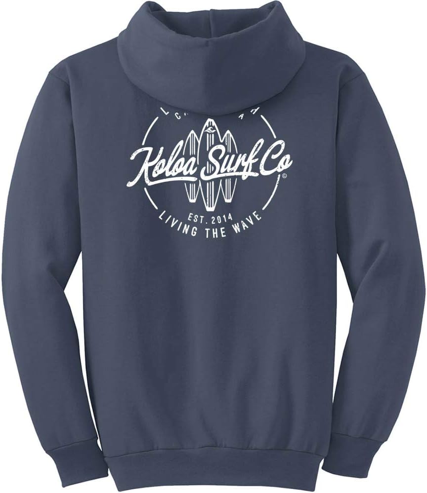 Koloa Surf Mens Laguna Boards Logo Pullover Hoodie in Sizes Small-5X-Large