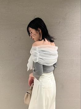 Amazon | チュールコンビオフショルニット FWNT251233GRYF | セーター 通販