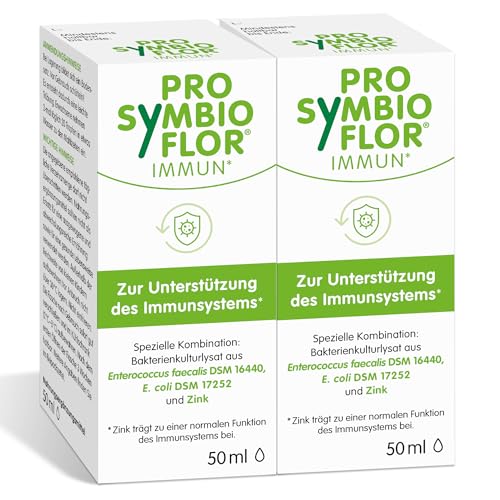 Pro-Symbioflor Immun* - zur Unterstützung des Immunsystems* - mit Bakterienlysat und Zink - Tropfen zum Einnehmen - alkoholfrei glutenfrei - 2 x Flasche 50 ml