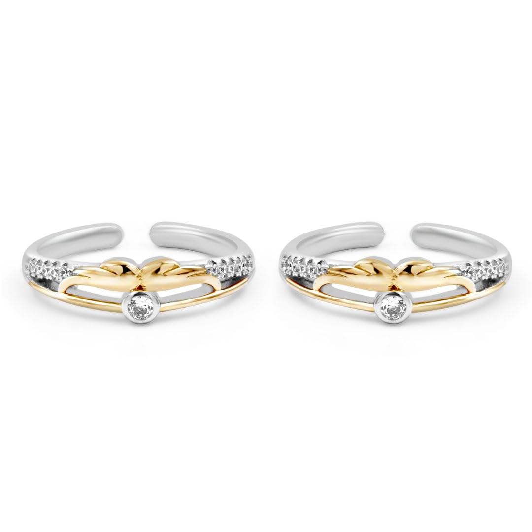 Golden Spotlight Silver Toe Rings | Chandi Bichiya | Gift for Women & Girls | Certified Authentic Hallmark & 925 Stamp-image-34