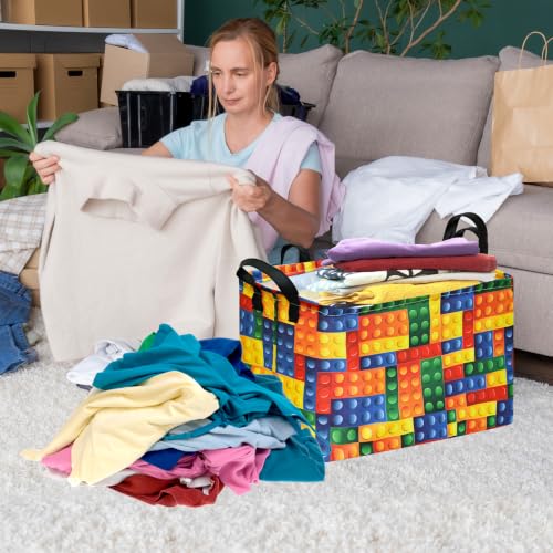 Image of Storage Basket Laundry Clothes Basket Laundry Hamper | Storage Box and Bins Gift Basket with Handles
