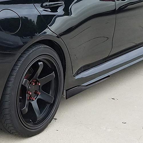 2 Pezzi Minigonne Laterali Rocker Pannello di Estensione Splitter Labbro Auto in Fibra di Carbonio Gonna Laterale Estensione Pannello Rocker Body Kit Universale 120Cm Nero Lucido