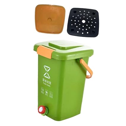 MERISHOPP Kitchen Waste Compost Bucket Stylish Waste Container for Pantry Home Counter L