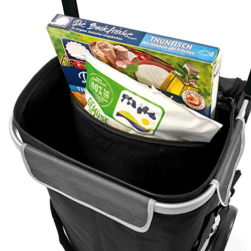 bremermann Einkaufstrolley RIEDE faltbar, Verstellbarer Griff (schwarz) – Bild 4