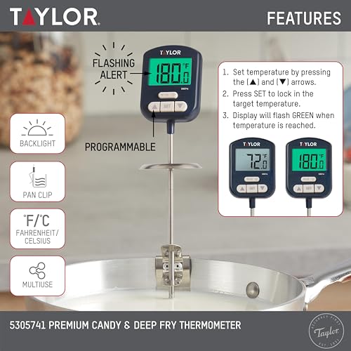 Image of Taylor Digital Programmable Candy and Deep Fry Thermometer
