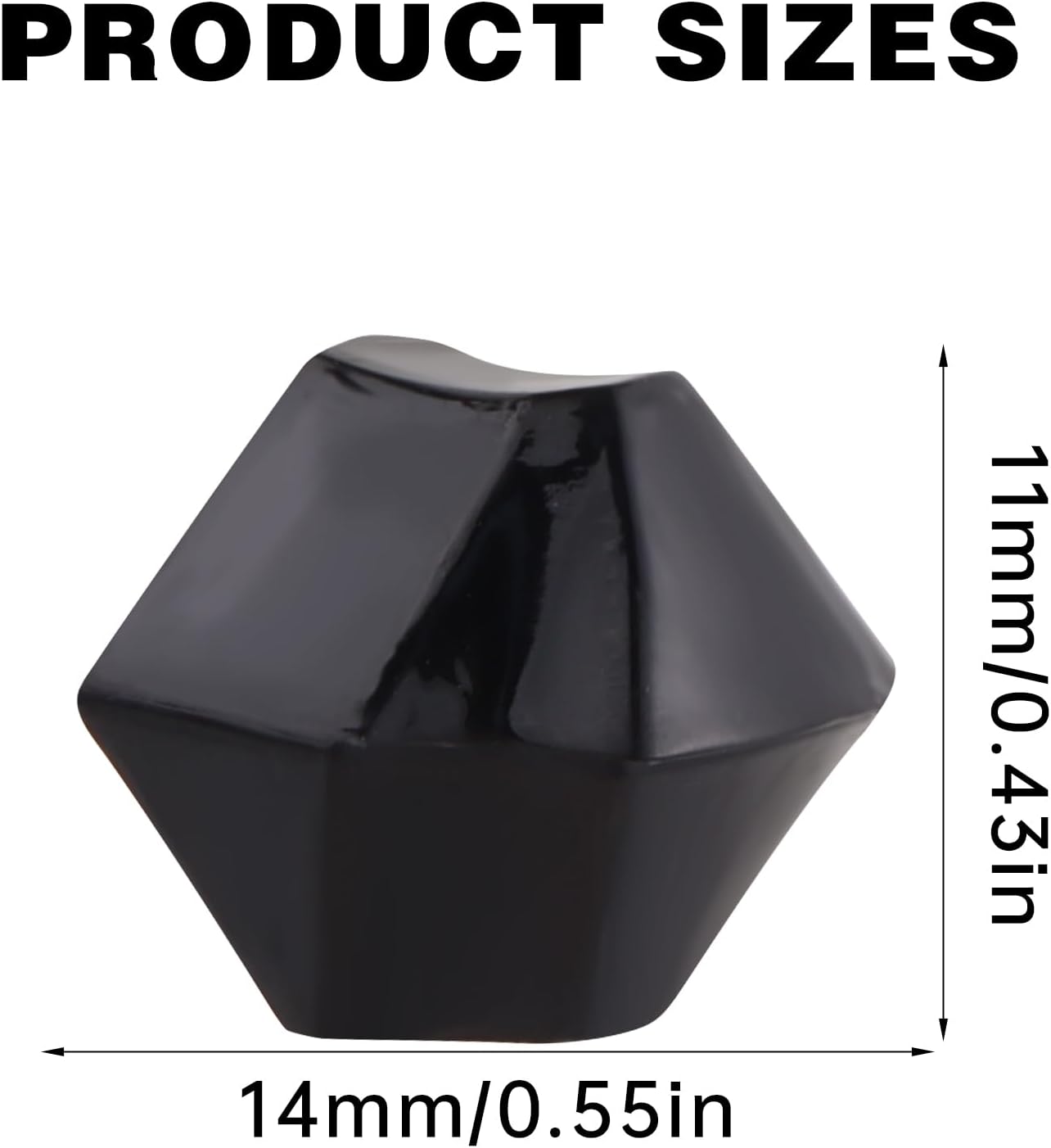 500 Pcs Fake Ice,11 * 14mm,Black Acrylic Gems Vase Filler image 2