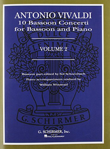 ヴィヴァルディ : 10の協奏曲集 第2巻 (ファゴット、ピアノ) シャーマー出版