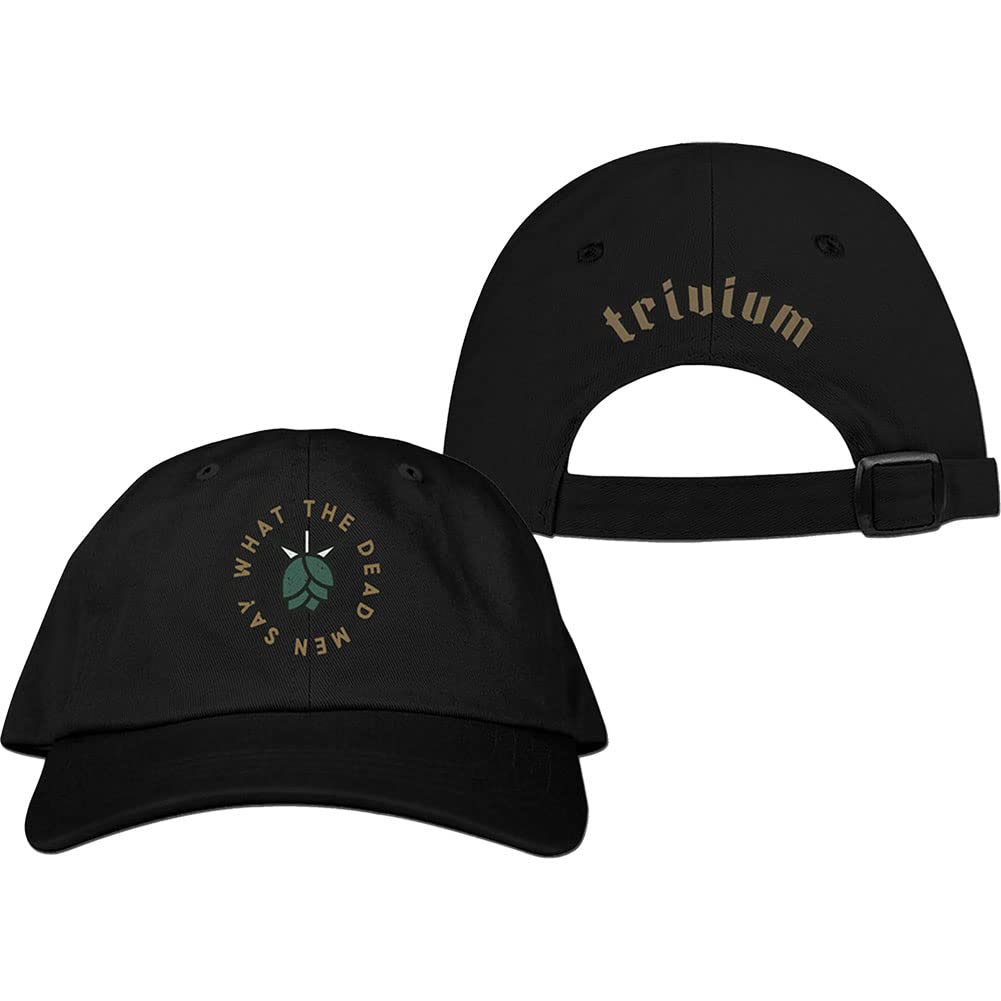 Trivium Baseball Cap What The Dead Mens say Band Logo Official Black Strapback One Size