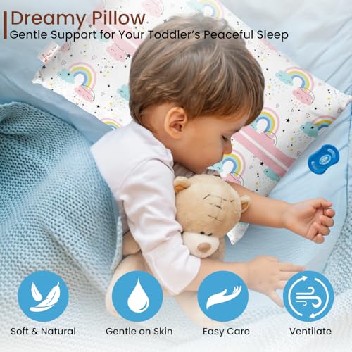 Image of Personalized Pillow for Kids a€ inch Custom Name, Super Soft Cotton Kids Cushion for Infants & Toddlers, 1 Month to 5 Year Olds, Adorable Prints