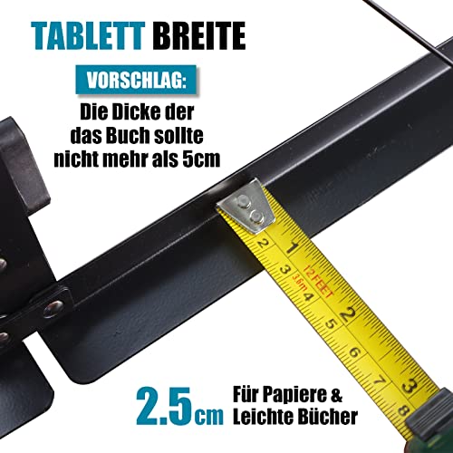 GLEAM Notenständer - 2 in 1 Zweifachnutzung Tischbuchständer Klappbarer Notenhalter mit Tragetasche