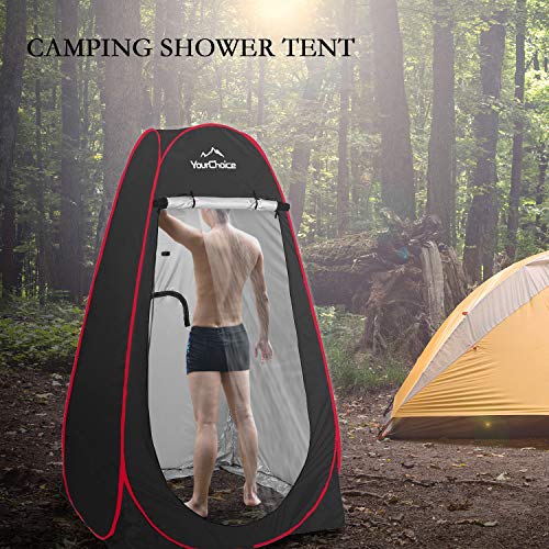 Your Choice Pop Up Tent, Portable Shower Changing Toilet Privacy Room for Camping, Beach, Outdoor and Indoor - Color Black