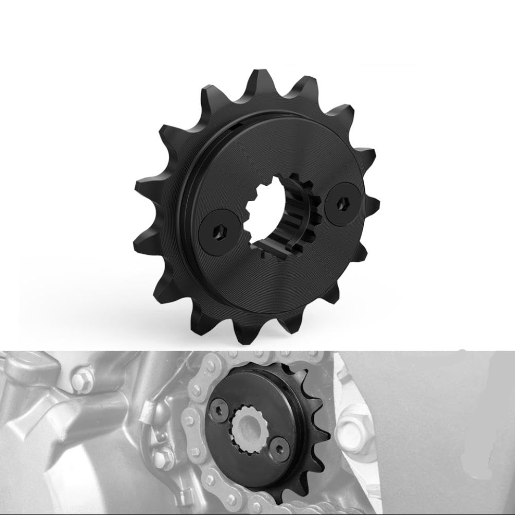 Pignone 15T compatibile con XR650L 1993-2025 | Adatto all'XR 650L; Realizzato in acciaio 20CrMnTi; SuperPignone