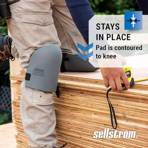 Image of Sellstrom KneePro ZeroGravity Protective Knee Pads with Thick Foam Padding - All-day Comfort, Non-Marking, Universal Fit for Men & Women - for Gardening, Home Repair & Maintenance, Plumbing, Flooring, Tiling