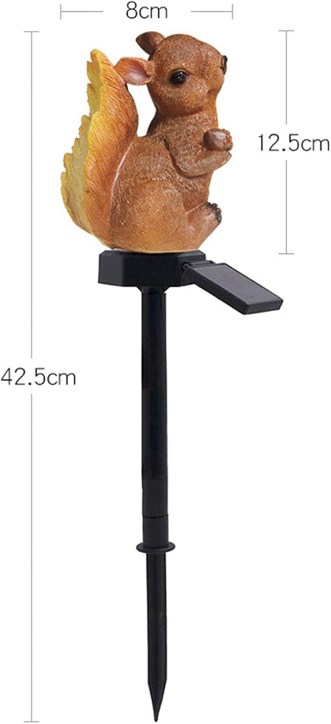 PacuM Solar Animal Light, Garden Solar Squirrel and Butterfly Light Decoration, Waterproof Ornaments Xmas LED Night Light Decor for Yard Lawn Patio Pathway Walkway Gift photo 2