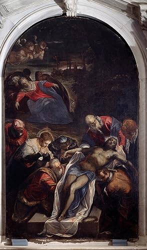 Peinture abstraite la déposition au sépulcre Domenico Robusti Tintoretto poster chambre