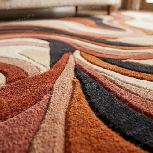 Image of Soft Pure Woolen Modern Collection Tufted Carpet for Living Room,Bedroom'Kitchen and Hall (12 X 15) Feet