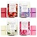Produktbild LA BELLEFÉE Duftwachs Wax Melts 100% Sojawachs Raumduft Duftkerze 4 Pack, insgesamt 24 Würfel (280g) - Jasmin, Lavendel, Kirsche, Rose, Geschenk für Hochzeiten, Geburtstag, Valentinstag, Weihnachten