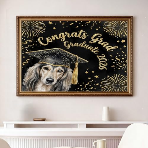 Rompecabezas Saluki de 1000 piezas, celebra la alegría de graduarse con este lindo perro 4