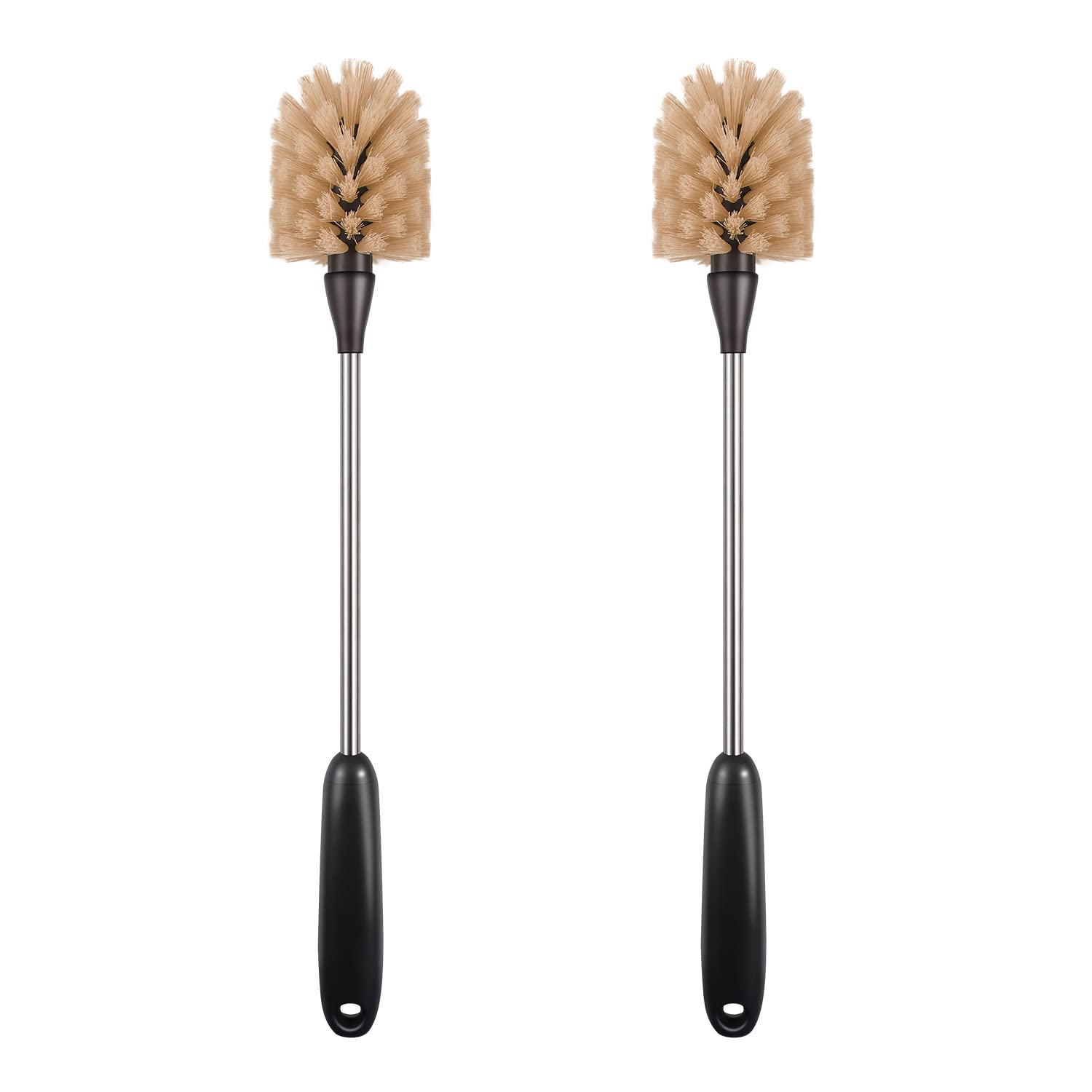2 Pack Water Bottle Brush, 15-inch Long Handle Cleaning Brush, Kitchen Scrubber, Bottle Brush Cleaner, Suitable for Water Bottles, Cups, Glasses, Baby