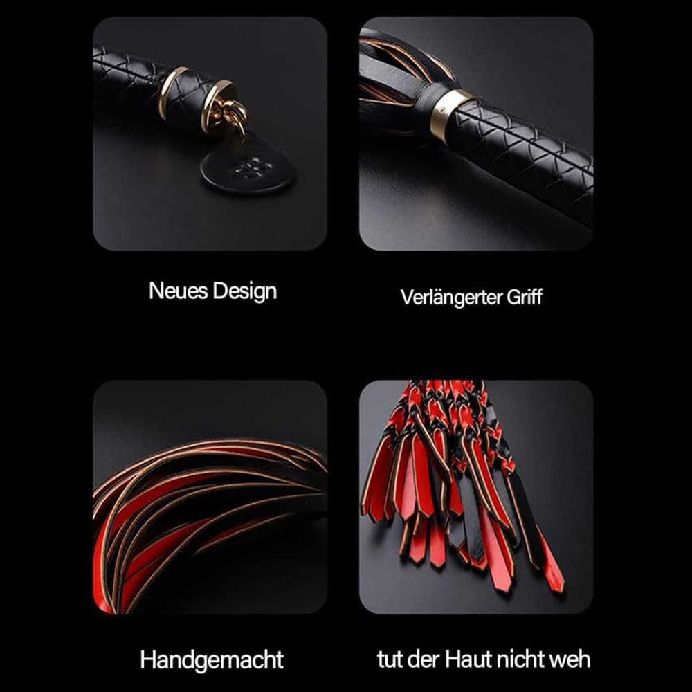 Handgefertigte Lederpeitsche Spanking Hochwertiges Leder Quastenpeitsche Massage Sm Leder Slave Flogger Peitsche Bdsm Sex Spielzeug Sklave Paare Erwachsene Frauen Sie Schmerzen Sex Spielzeug Zubehör