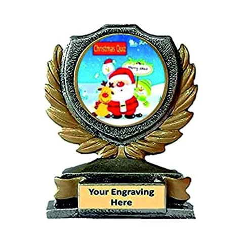 Christmas Quiz merry christmas Antique silver gold Resin Trophy award 120mm Free Engraving-FG150.13 Cover