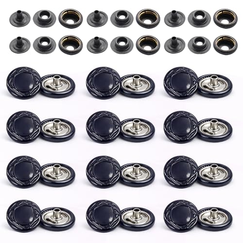 Boutons pression en métal de 15mm sans nickel pour maroquinerie