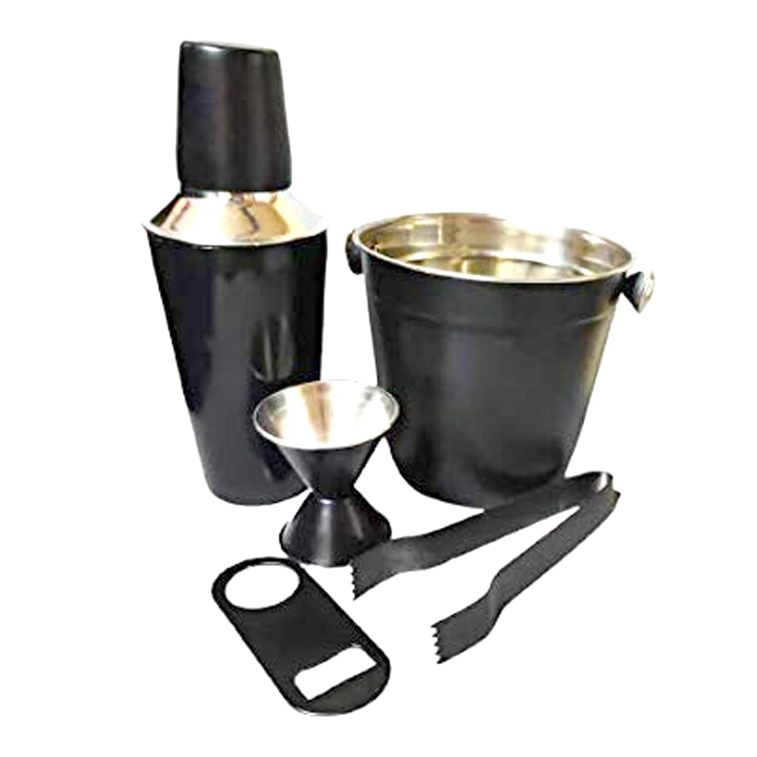 Dynore Stainless Steel 5pcs Black Beginners bar Set