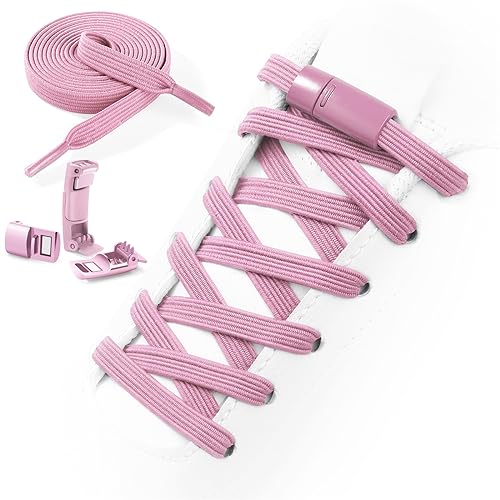 Shecret Elastiques Lacets Universels avec Fermeture Rapide en Métal Magnétique - Sans Nœuds, Réglables pour Enfant et Adulte - No Tie