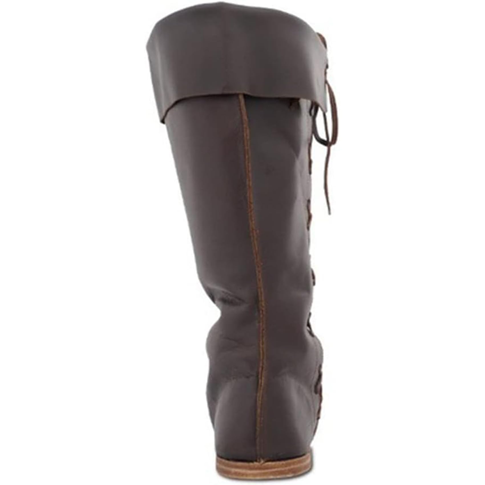 DJFOG Bottes de Chevalier médiévales pour Hommes, Bottes Hautes de Pirate Vintage, Bottes de Cowboy en Cuir PU, Accessoires de Costume de Cosplay d'halloween