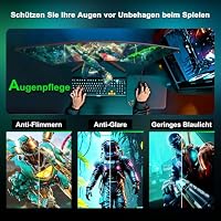 Minifire Gaming Monitor 27 Zoll Curved 200Hz,1920x1080 FHD,Adaptive Sync – Ansicht 7