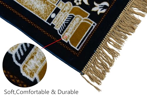 Image of Janamaz Prayer Mat - Turkey Soft Velvet Namaz Mat | Premium Aasan for Daily Salah, Janimaz Namaz, Comfortable & Durable Prayer Mat | 44x27 Inch, (17)