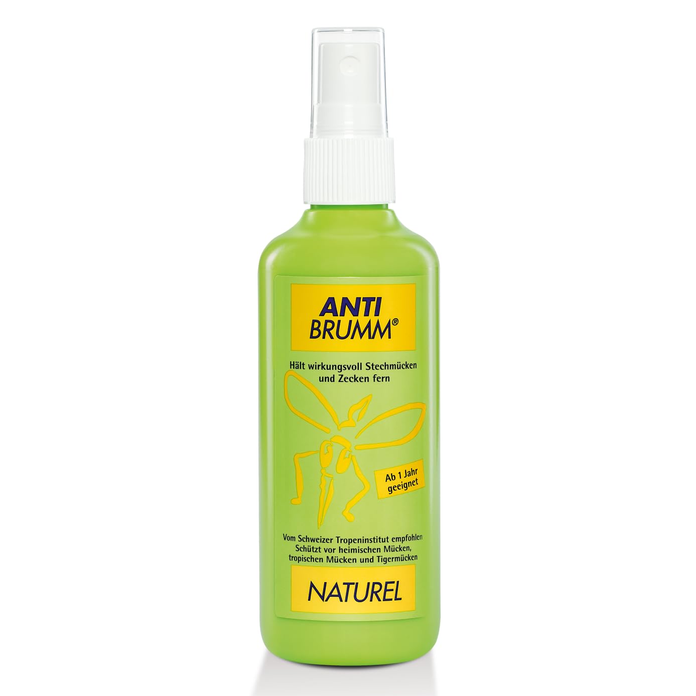 Anti Brumm® Naturel, Mückenspray mit Eucalyptus citriodora Öl, Pumpspray, 150 ml, Insektenrepellent auf pflanzlicher Basis für sicheren Schutz gegen Mücken und Zecken