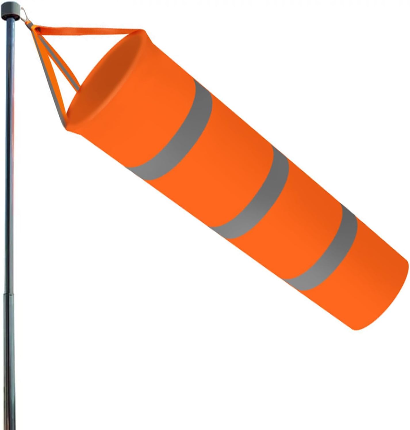 NALACAL Heavy Duty Windsock, Outdoor Wind Sock Wind Direction Indicator Airport Wind Sock Farm Wind Sock Good Reflective Effect Thickened Waterproof Wind Direction Indicator (Orange Reflection) 30"