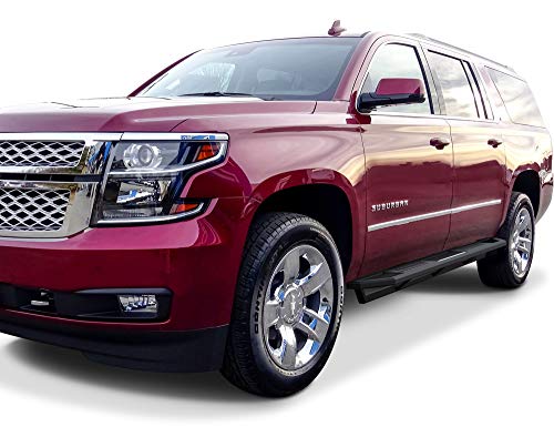 Hd Ridez Hybrid Rocker Steel Bar Compatible With Suburban Yukon Xl 2005-2020 (Exclude Z71 Hybrid) & Avalanche 02-13 (Without Body Cladding) (Nerf Bar Side Steps Side Bars) #TOP6