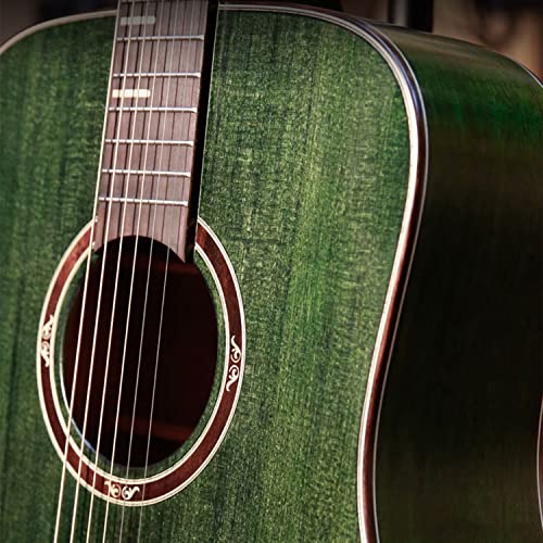 Guitare acoustique 41″ pour débutant adulte ado pleine taille Guitarra Acustica avec sac de transport, accordeur, médiators, cordes, capodastre, tissu, sangle – Vert - Les Beatles, Paul McCartney, John Lennon, RIngo Starr, George Harrison Guitare acoustique 41" pour débutant adulte ado pleine taille Guitarra Acustica avec sac de transport, accordeur, médiators, cordes, capodastre, tissu, sangle - Vert – Image 4