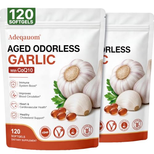 Adeqauom Aged Garlic Extract with CoQ10 & K2