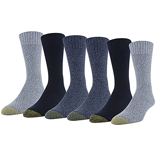 GOLDTOE Men's Hudson Crew Socks, Multipairs