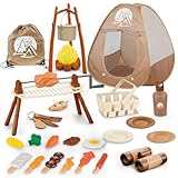 DCMAMA Kids Camping Set with Pop Up Tent - Lightweight Waterproof Kids Camping Toys Kit for Baby Boys Girls Toddlers Children Christmas Birthday Gifts Toys for 3 4 5 6 7 Year Old (AMA005-1-1)