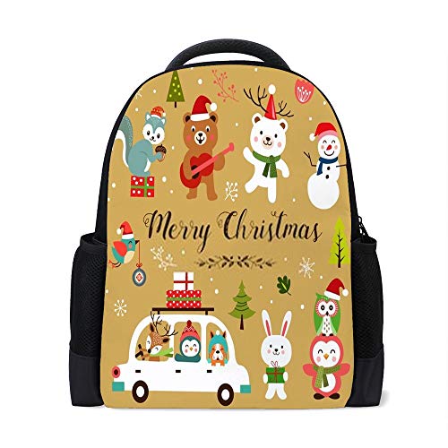 Sac à dos Noël Chehong pour homme et femme avec double fermeture éclair