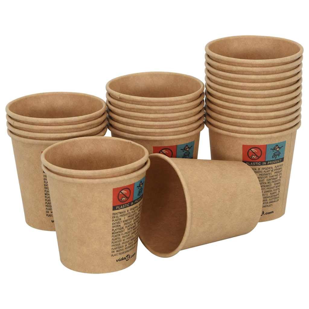 Tazze da caffè in carta 1000 pezzi 4oz 100ml Marrone Bicchieri usa e getta Tazza per caffè, Cureaux ed eventi -A
