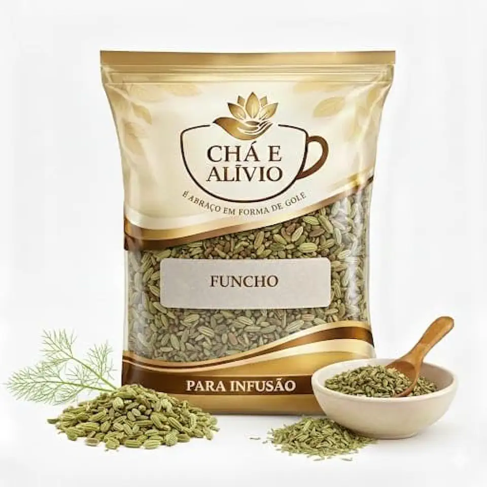 Funcho Natural para Chá, 100g, Digestivo e Antioxidante, Sabor Suave