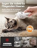 FEELNEEDY Katzenbürste mit Dampf, Furminator Katze mit Auslöseknopf Wassertank, Dampfbürste Katze für Langhaar/Kurzhaar Hunde Katz, USB aufladbar, Zwei-Geschwindigkeits-Sprühfunktion