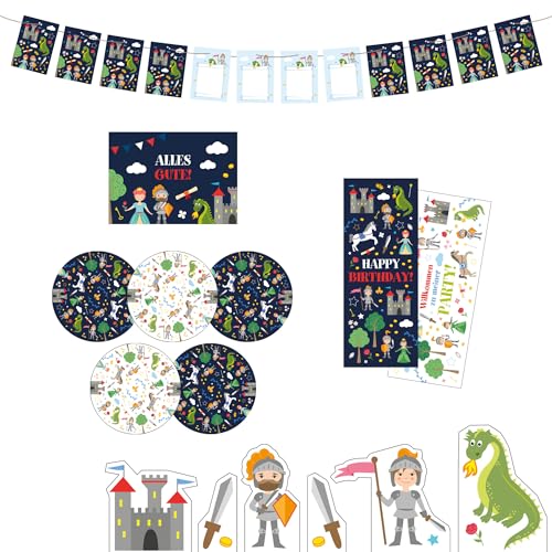 'Drachen / Ritter' Kindergeburtstag Deko Box - Geburtstagsdeko Set für...