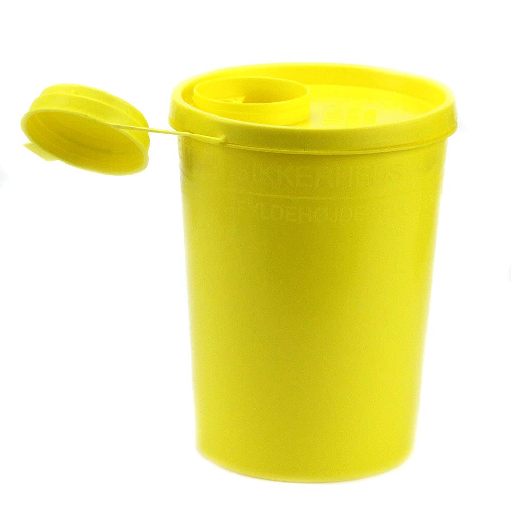 Abwurfbehälter - Servobox, Kanülen-Entsorgungsbox, Nadel-Abwurfeimer, Spritzen Entsorgungsspender, Entsorgungsbehälter - 2 Liter (50 Stück)