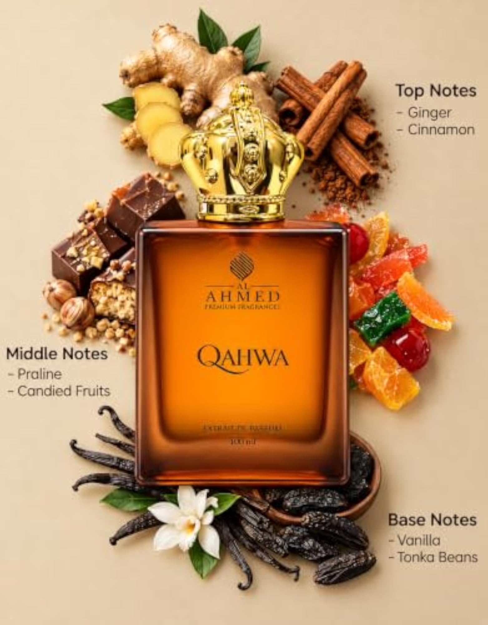 Qahwa Extrait De Parfum, 100ml for Men & Women